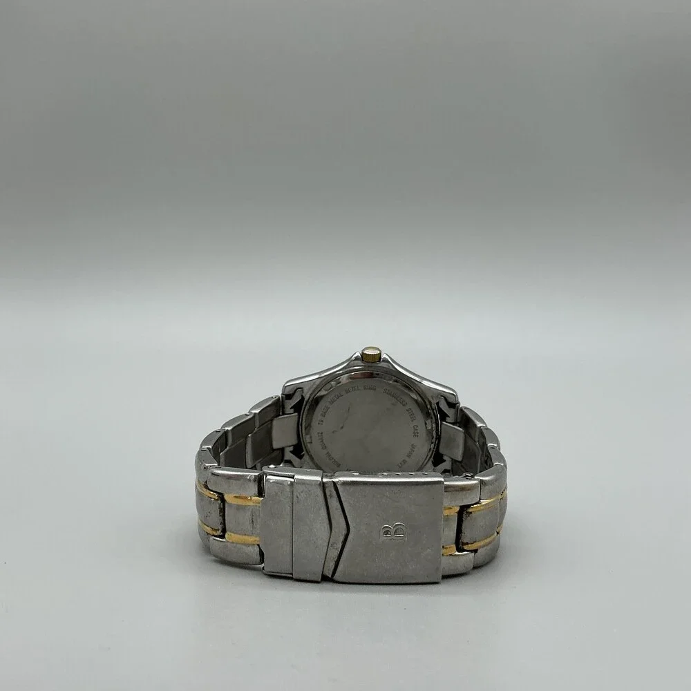 Bulova Marine Star 100m Mens Watch 37mm Gray Dial Two Tone Date For Parts 7.25